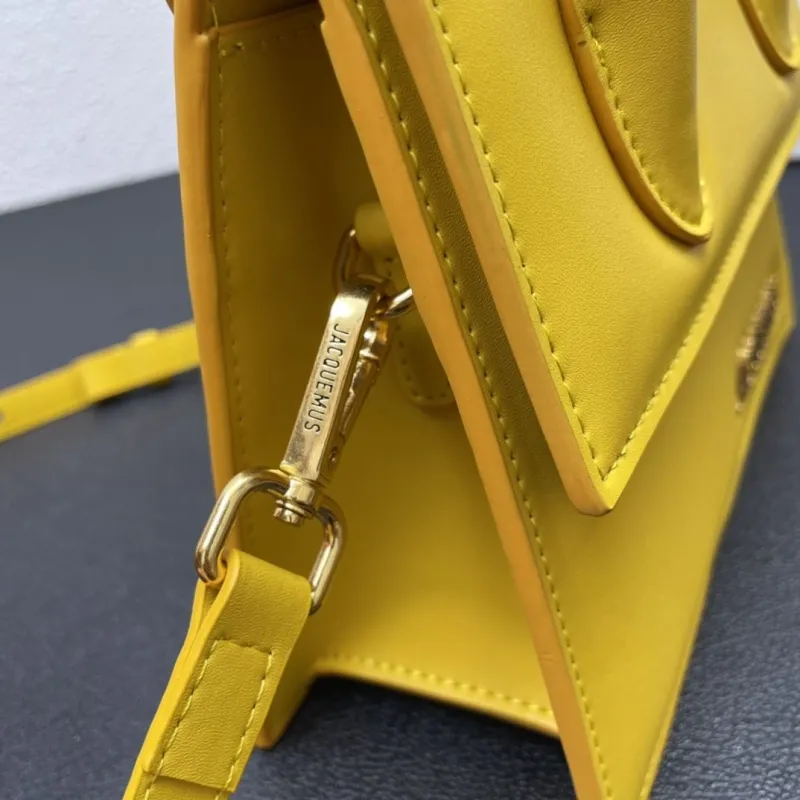 Jacquemus 3020 Yellow 20cm Top Handle Crossbody Bag - Image 6
