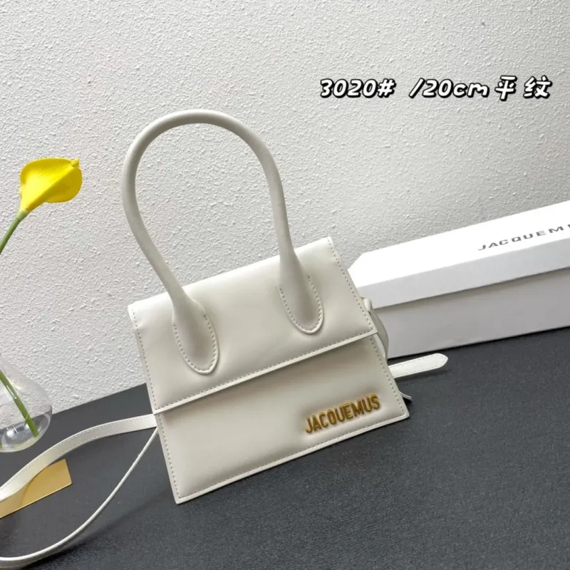 Jacquemus White 20cm Top Handle Bag 3020