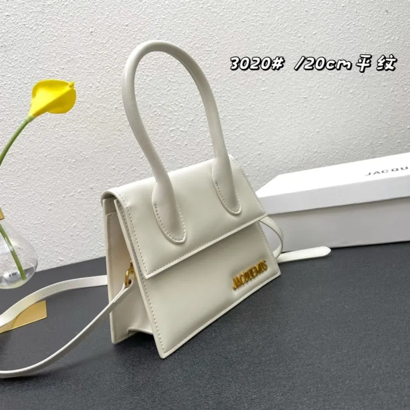 Alternative view of Jacquemus White 20cm Top Handle Bag 3020