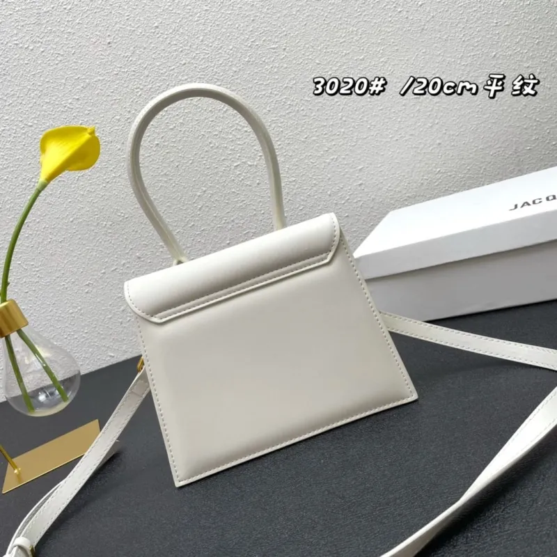 Jacquemus White 20cm Top Handle Bag 3020 - Image 3