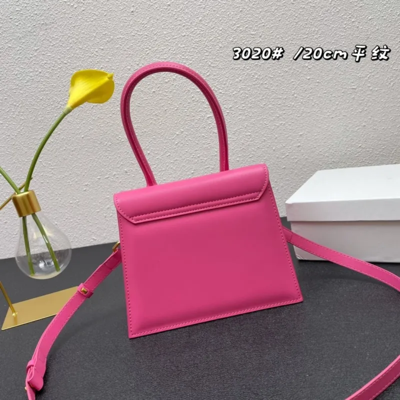 Jacquemus Pink Top Handle Crossbody Bag 20cm - Image 3