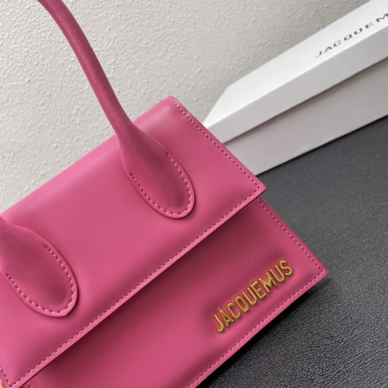 Jacquemus Pink Top Handle Crossbody Bag 20cm - Image 5