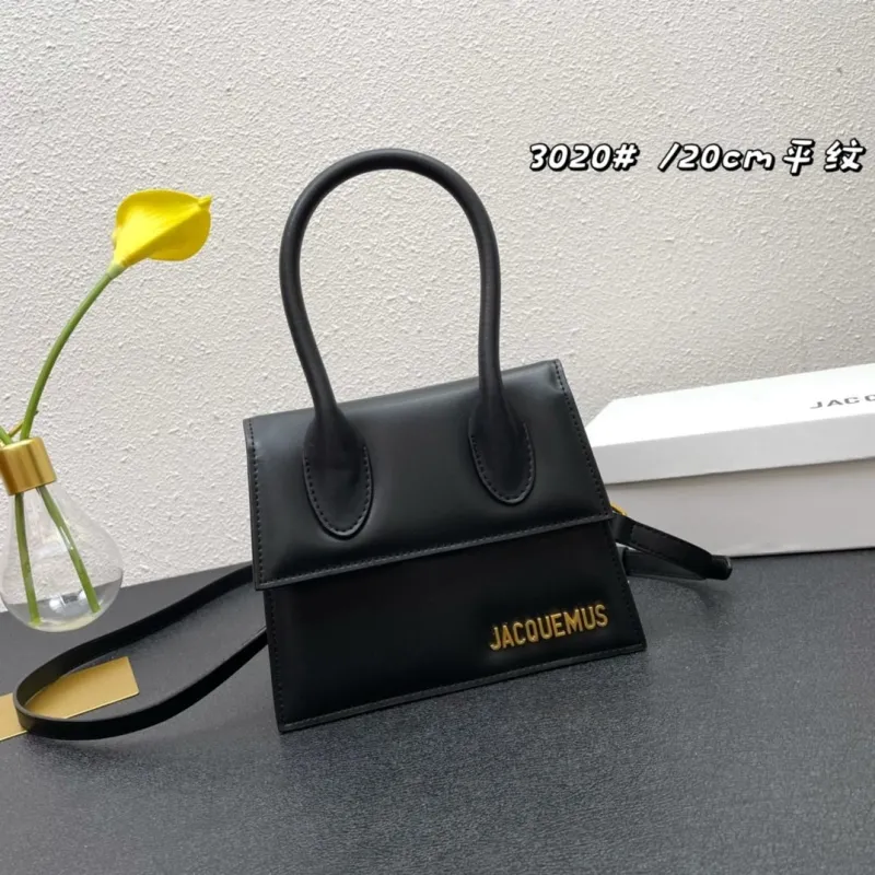 Jacquemus Black Top Handle Bag 3020 20cm