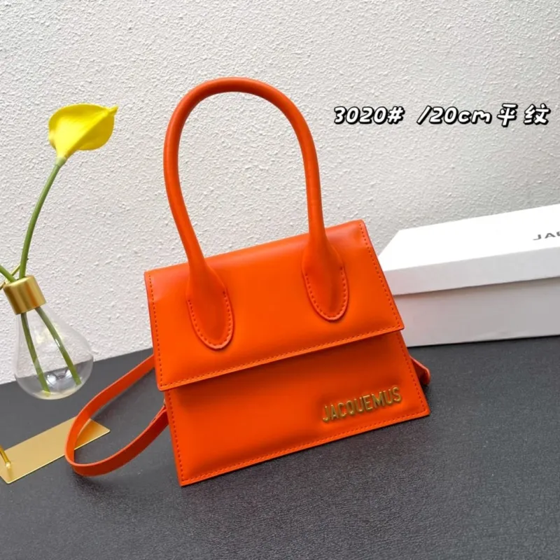 Jacquemus Orange 20cm Top Handle Crossbody Bag 3020