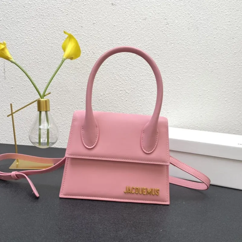 Jacquemus Pink Top Handle Crossbody Bag