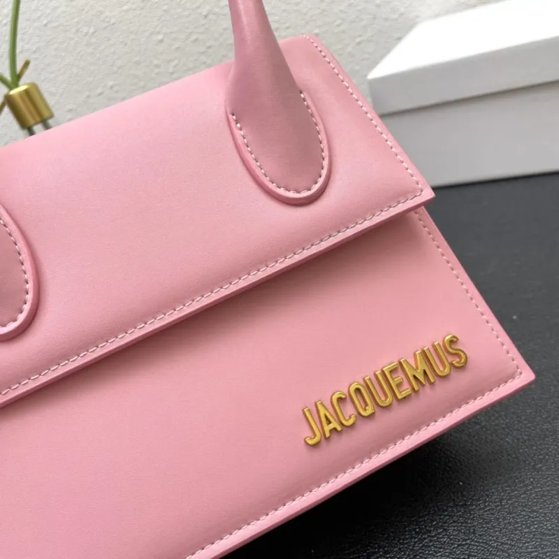 Jacquemus Pink Top Handle Crossbody Bag - Image 4