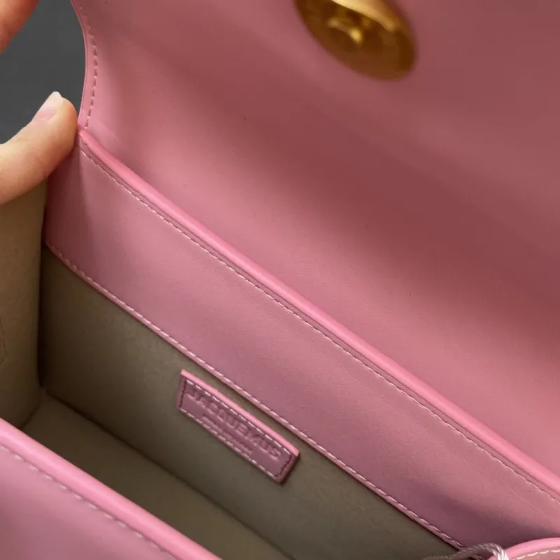 Jacquemus Pink Top Handle Crossbody Bag - Image 9