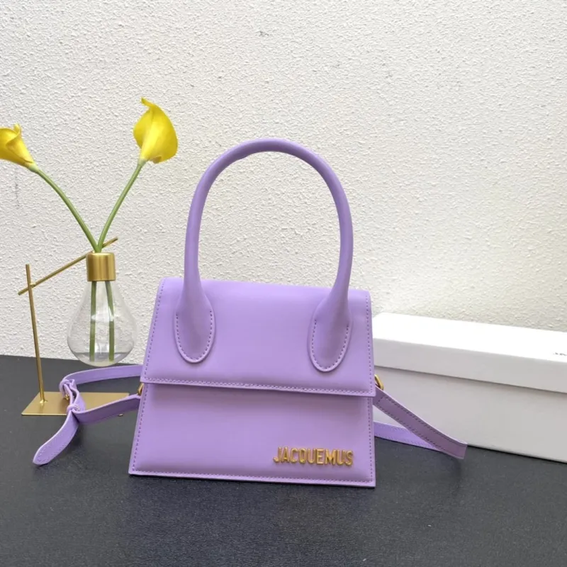 Jacquemus Purple Top Handle Crossbody Bag