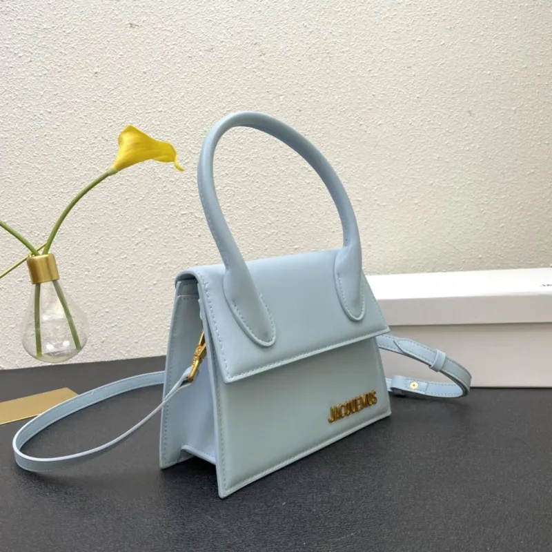 Alternative view of Jacquemus Light Blue Top Handle Crossbody Bag