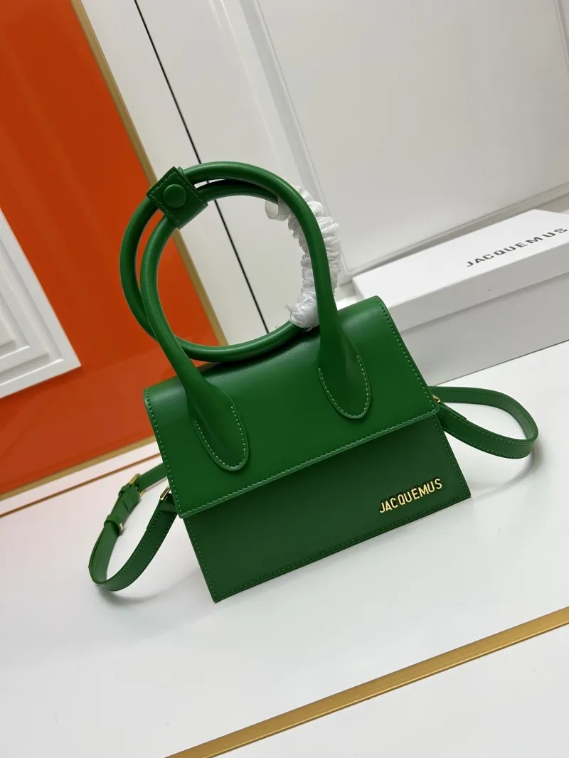 Jacquemus Green Top Handle Crossbody Bag
