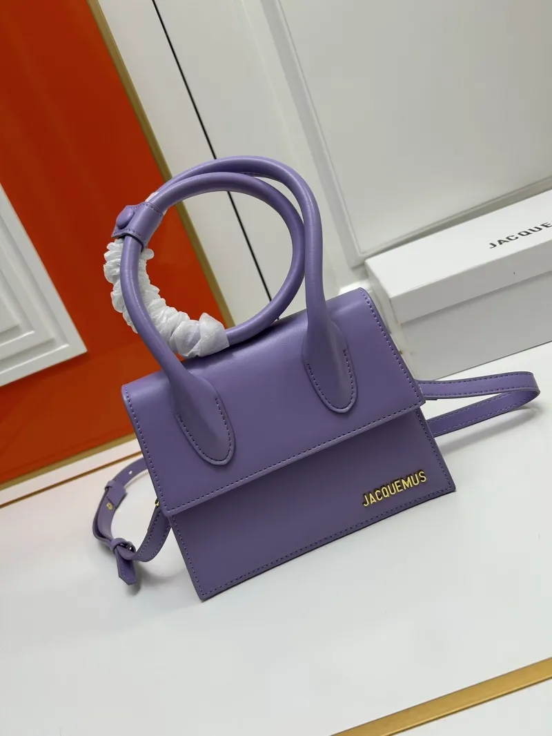 Jacquemus Purple Top Handle Crossbody Bag