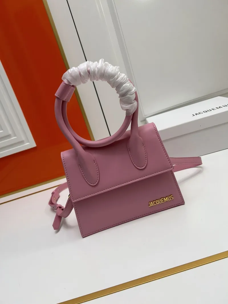 Jacquemus Pink Top Handle Crossbody Bag
