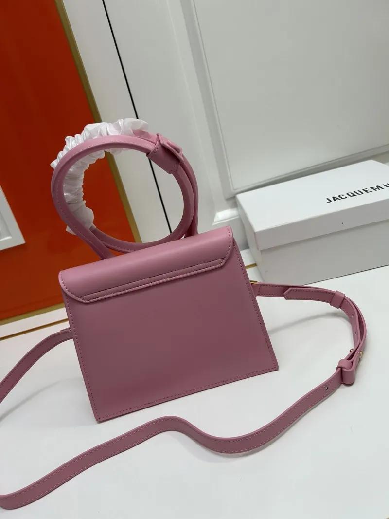 Jacquemus Pink Top Handle Crossbody Bag - Image 3