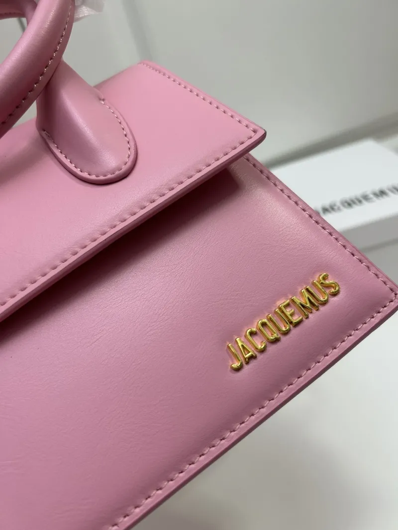 Jacquemus Pink Top Handle Crossbody Bag - Image 4