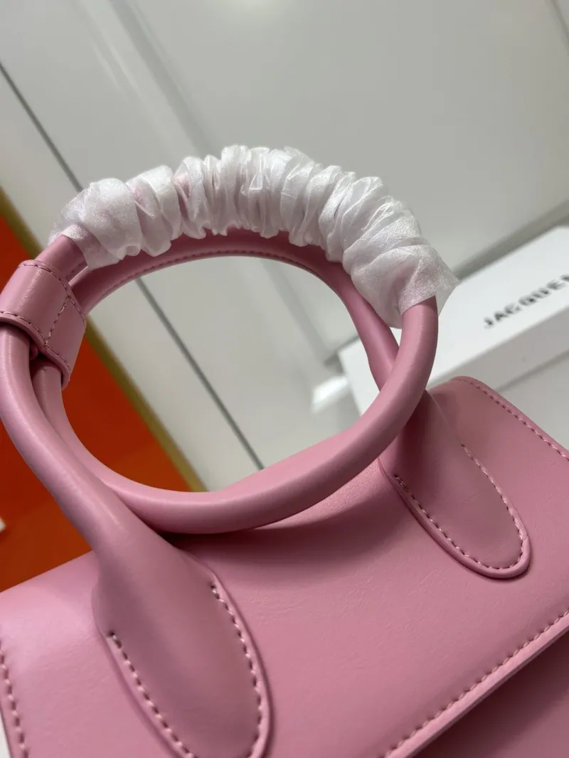 Jacquemus Pink Top Handle Crossbody Bag - Image 5