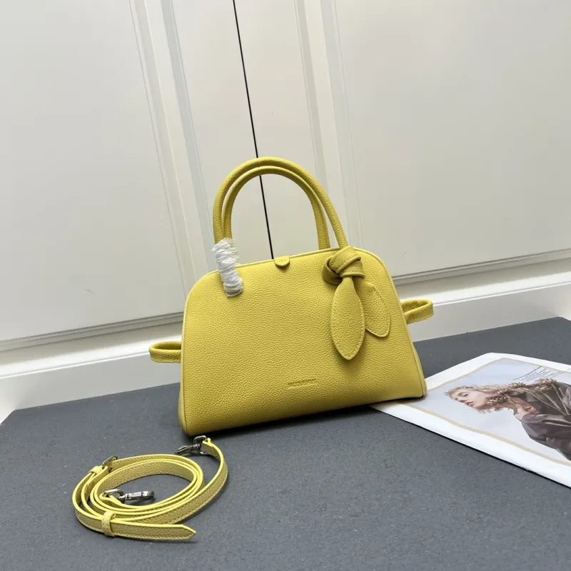 Jacquemus Yellow Top Handle Crossbody Bag