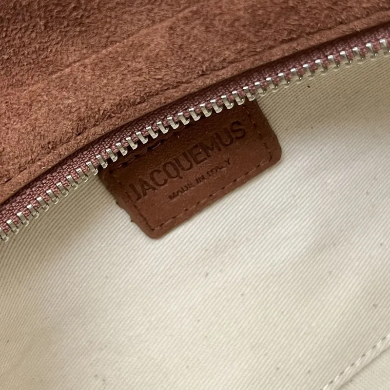 Alternative view of Jacquemus Brown Suede Top Handle Crossbody Bag