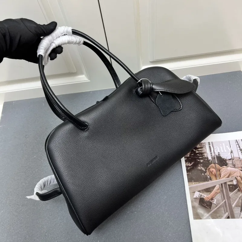 Jacquemus Black Leather Top Handle Bag 169 - Image 3