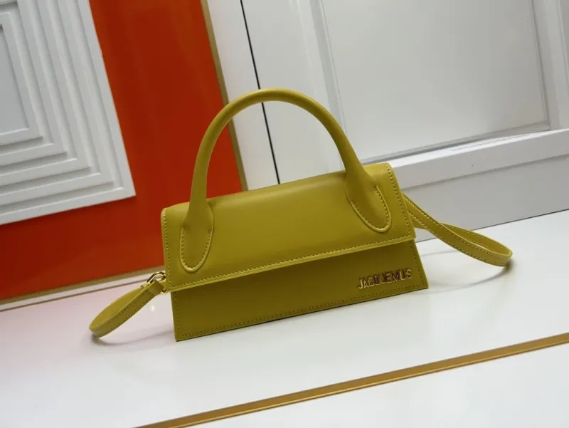 Jacquemus Yellow Top Handle Crossbody Bag