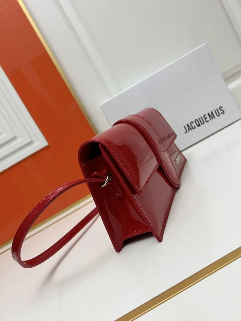 Alternative view of Jacquemus Red Patent Leather Top Handle Bag