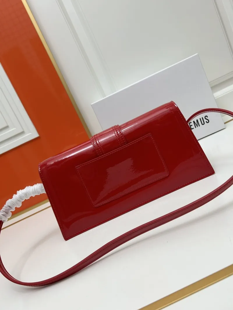 Jacquemus Red Patent Leather Top Handle Bag - Image 3