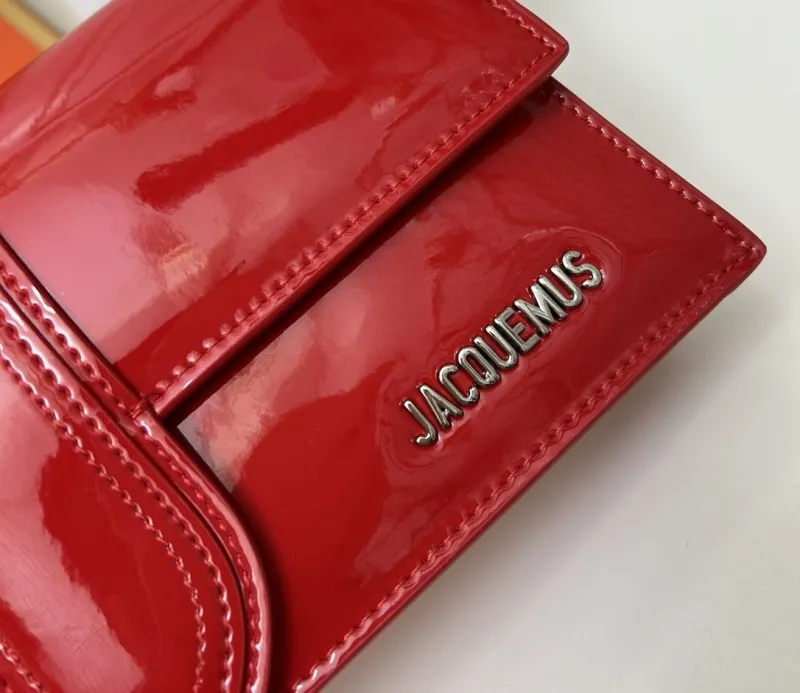 Jacquemus Red Patent Leather Top Handle Bag - Image 4