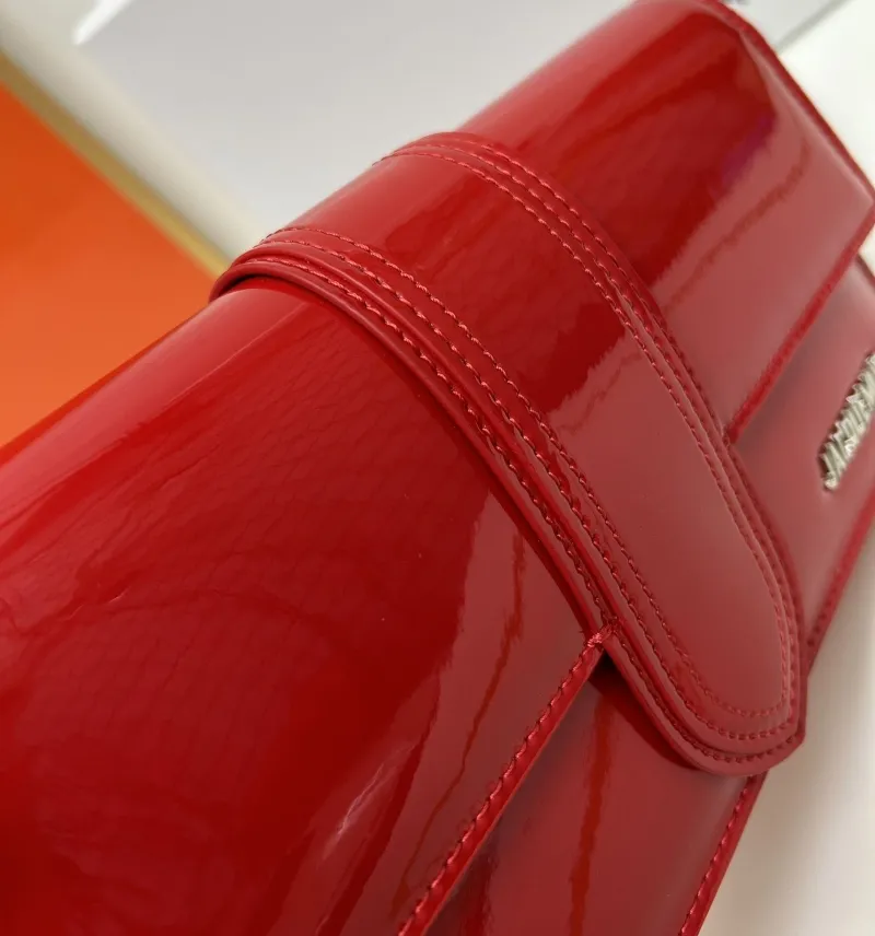 Jacquemus Red Patent Leather Top Handle Bag - Image 5