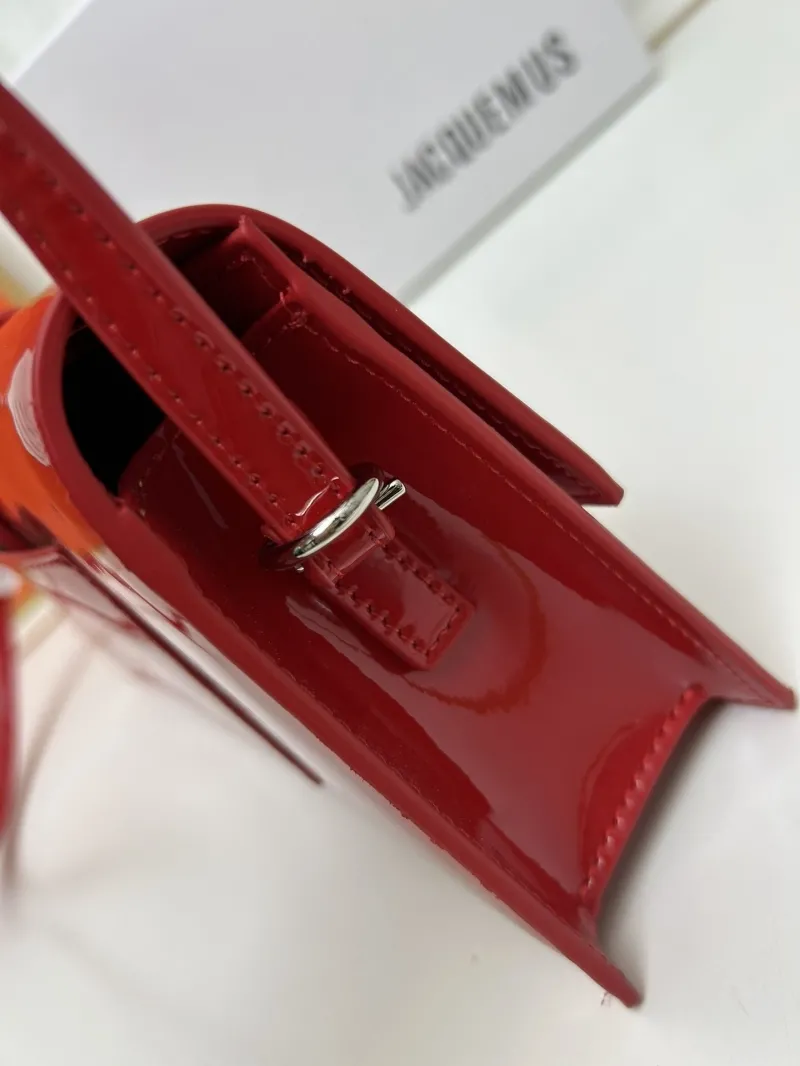 Jacquemus Red Patent Leather Top Handle Bag - Image 6