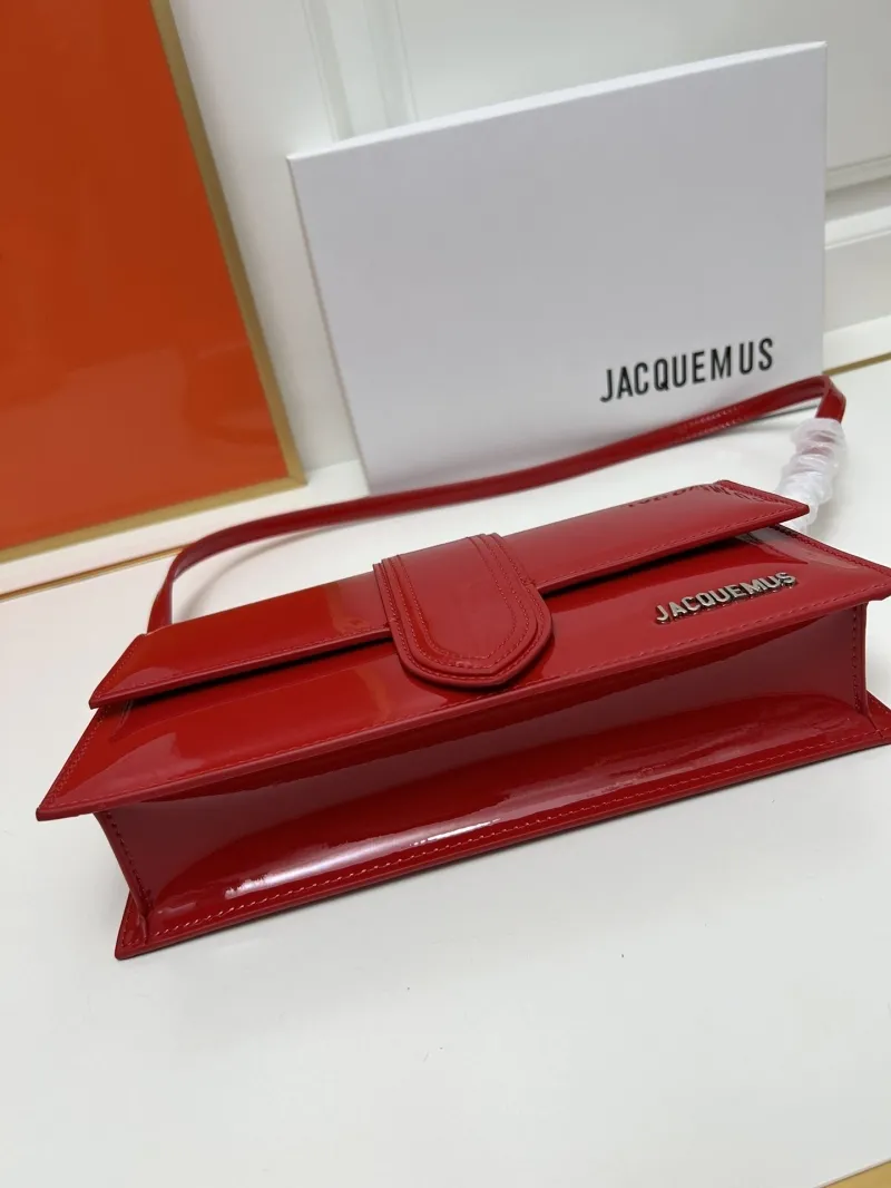 Jacquemus Red Patent Leather Top Handle Bag - Image 7