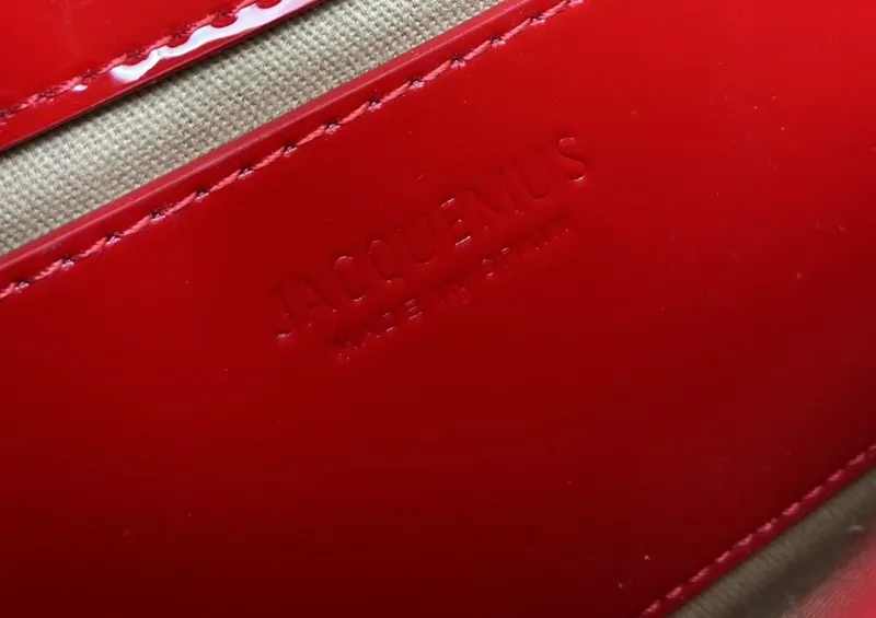 Jacquemus Red Patent Leather Top Handle Bag - Image 8