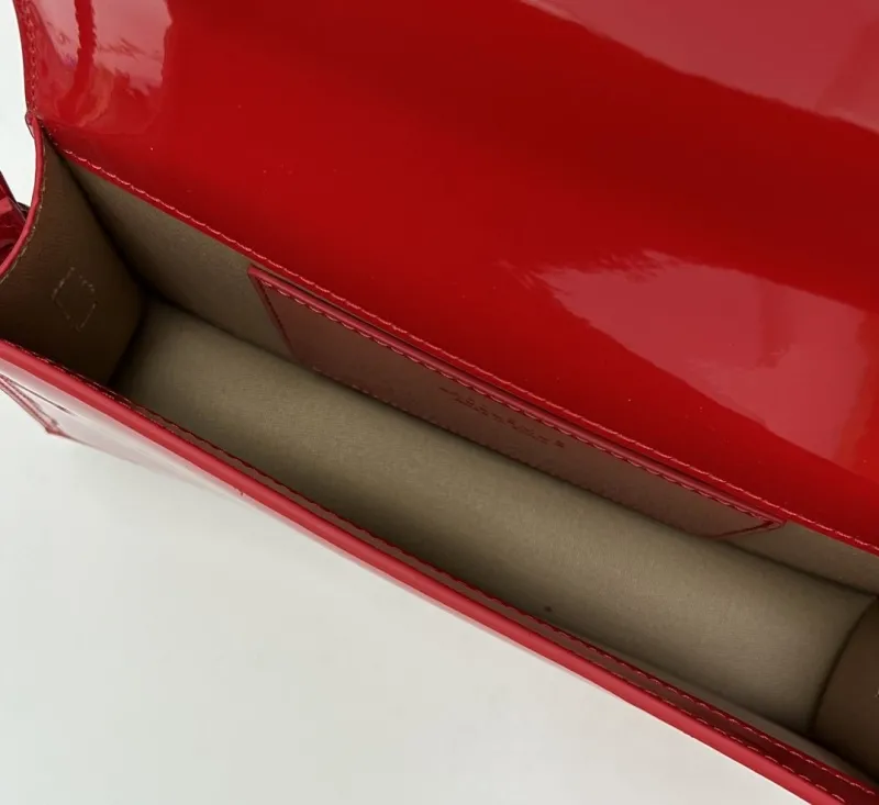 Jacquemus Red Patent Leather Top Handle Bag - Image 9