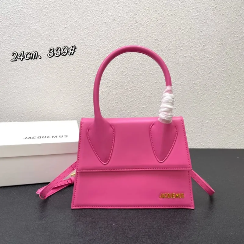 Jacquemus Pink Top Handle Crossbody Bag 24cm 339#