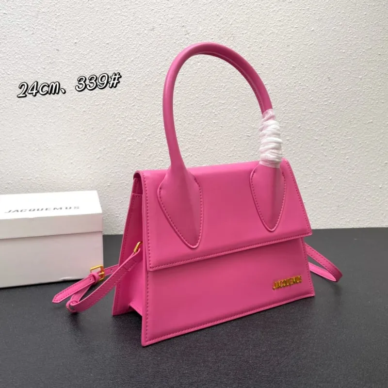 Alternative view of Jacquemus Pink Top Handle Crossbody Bag 24cm 339#