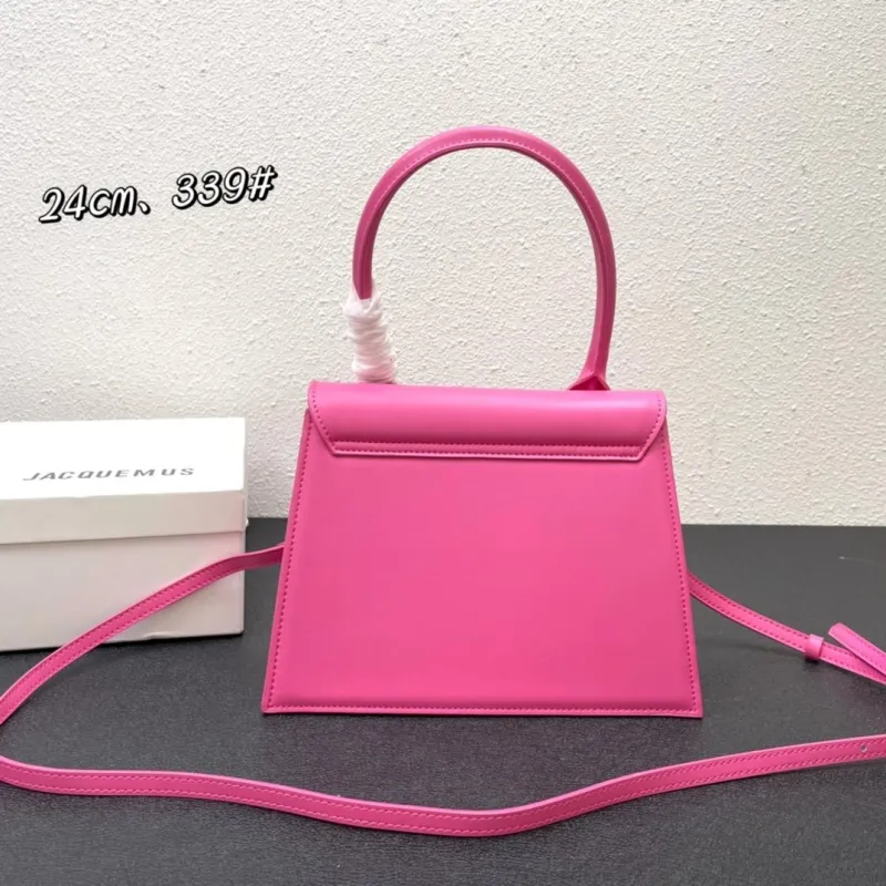 Jacquemus Pink Top Handle Crossbody Bag 24cm 339# - Image 3