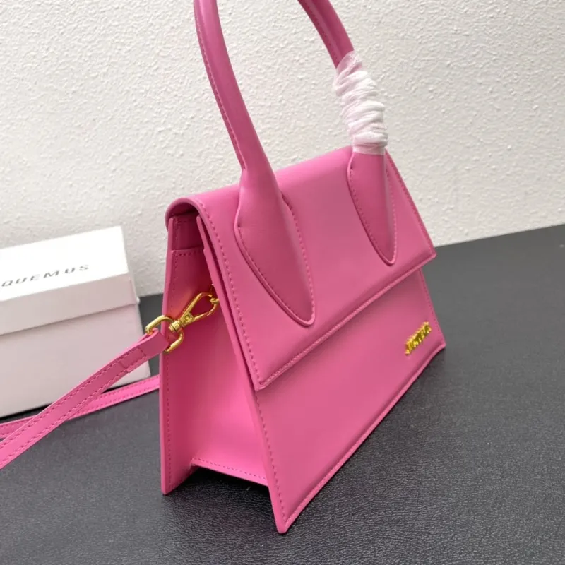 Jacquemus Pink Top Handle Crossbody Bag 24cm 339# - Image 4