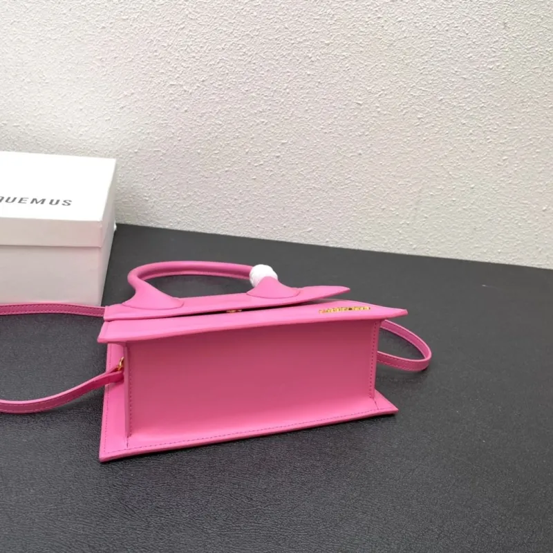 Jacquemus Pink Top Handle Crossbody Bag 24cm 339# - Image 5