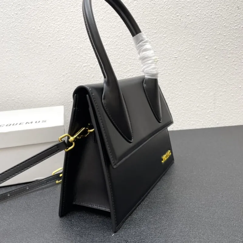 Jacquemus Black 24cm Top Handle Shoulder Bag 339# - Image 4