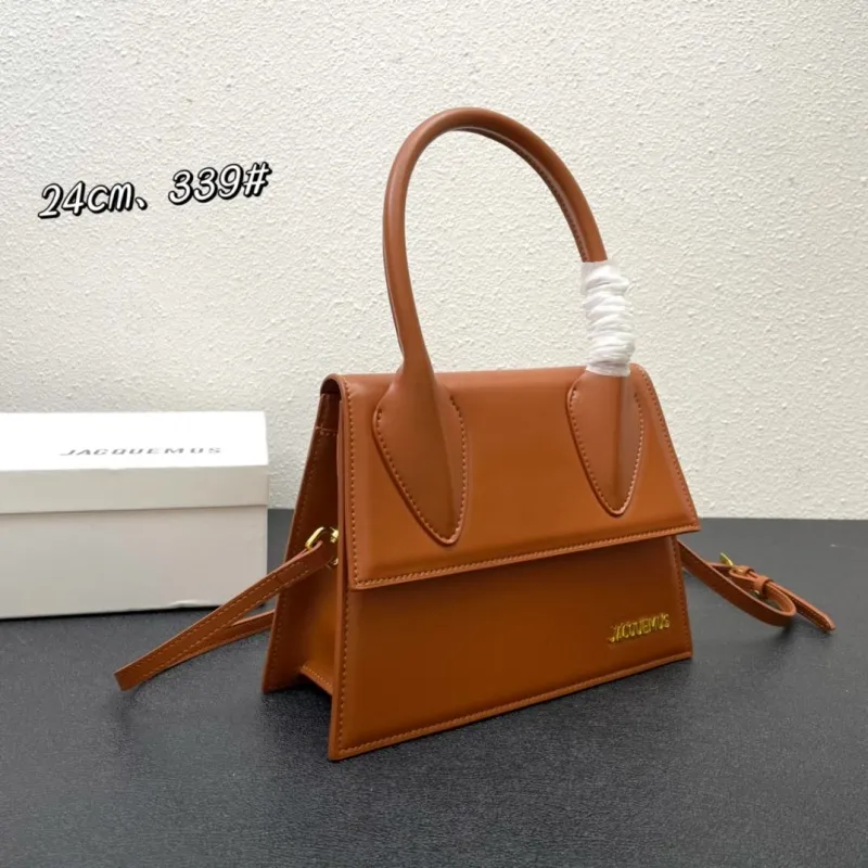 Alternative view of Jacquemus Brown 24cm Top Handle Crossbody Bag 339#