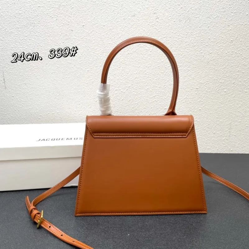 Jacquemus Brown 24cm Top Handle Crossbody Bag 339# - Image 3