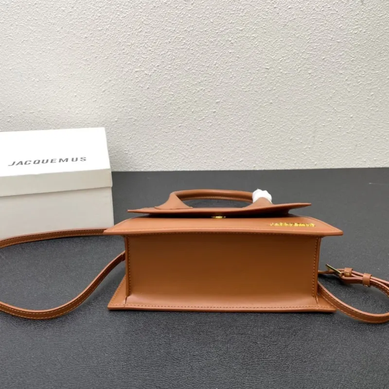 Jacquemus Brown 24cm Top Handle Crossbody Bag 339# - Image 5