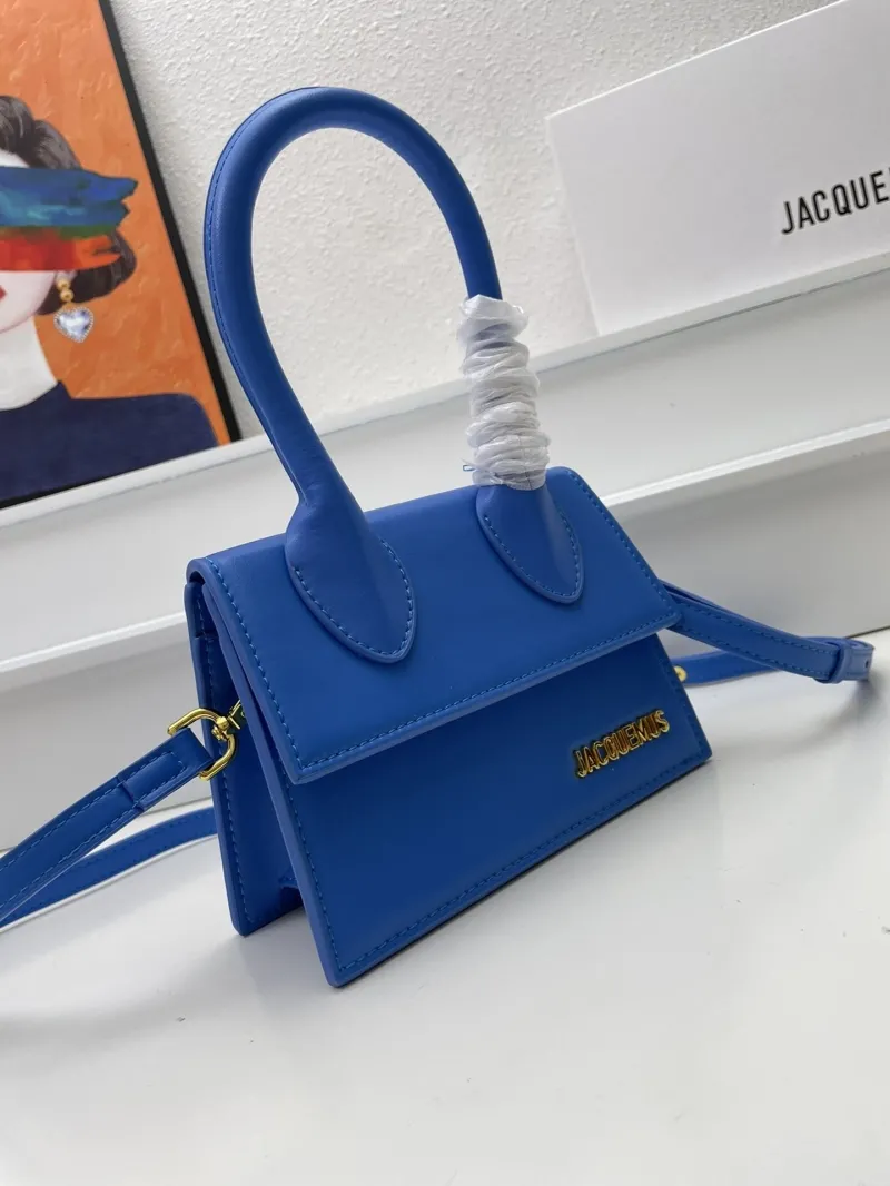 Jacquemus Blue Mini Top Handle Crossbody Bag - Image 3