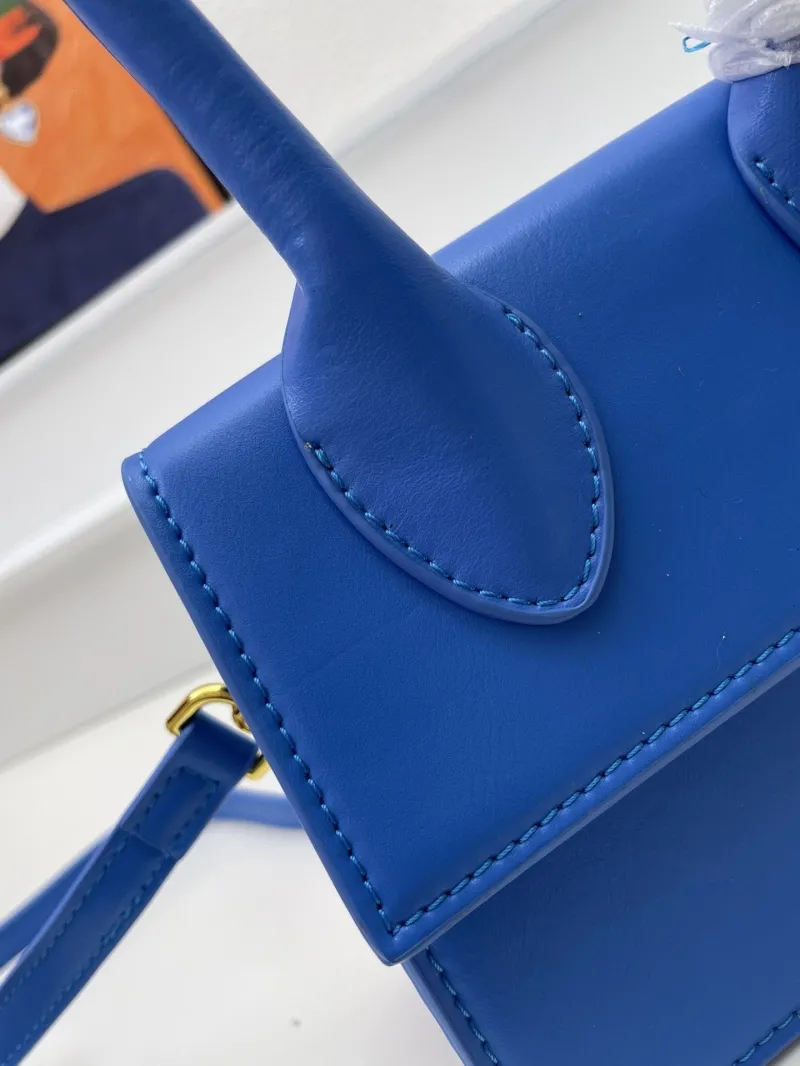 Jacquemus Blue Mini Top Handle Crossbody Bag - Image 5