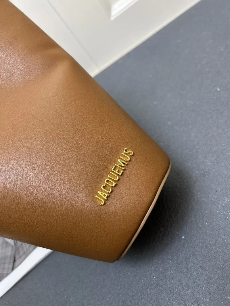 Jacquemus Brown Leather Bucket Bag - Image 6