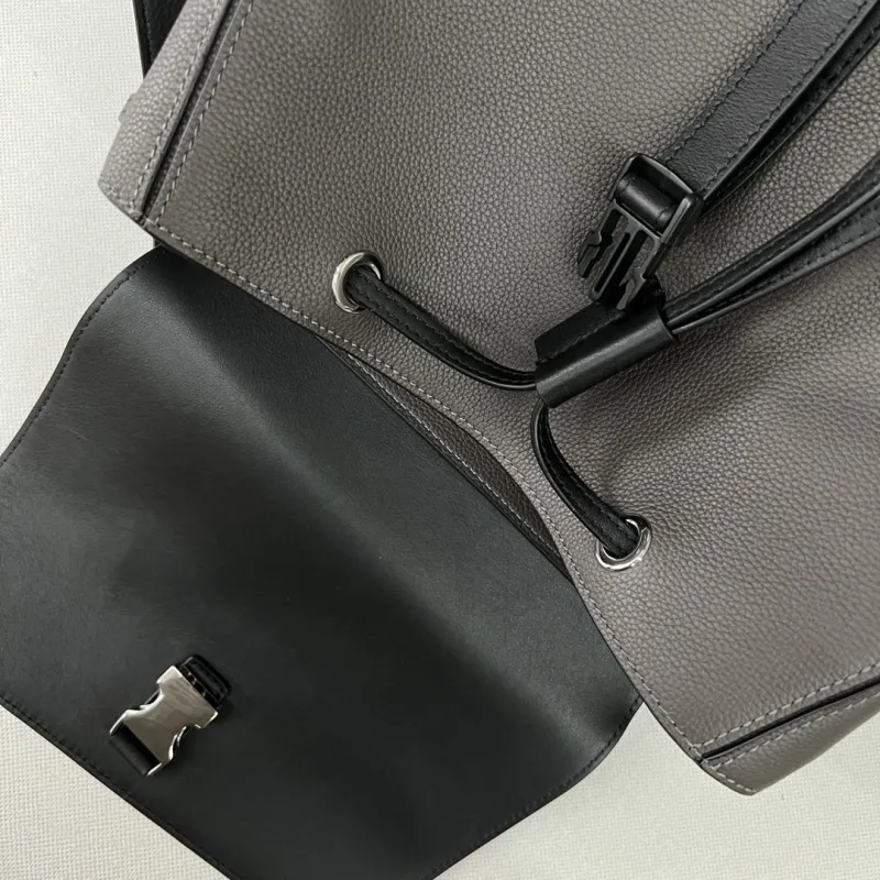 Loewe Gray Leather Backpack - Image 7