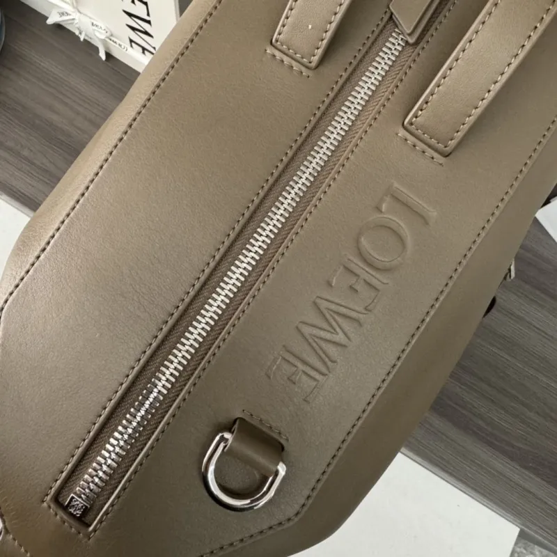 LOEWE Taupe Leather Casual Backpack - Image 6