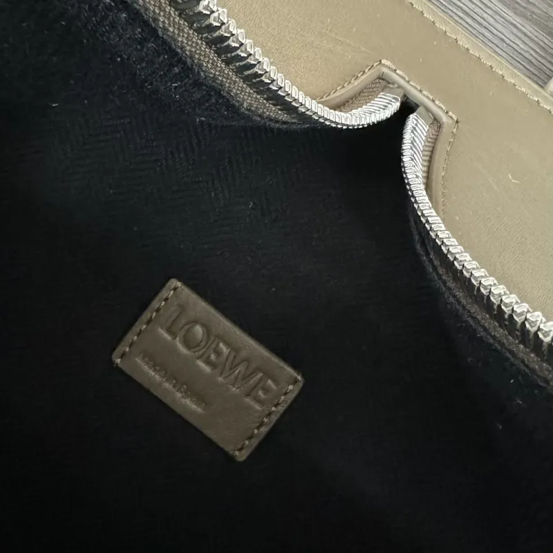 LOEWE Taupe Leather Casual Backpack - Image 9