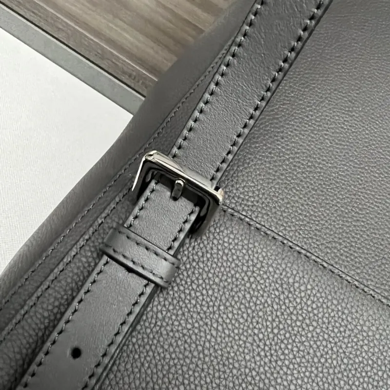 LOEWE Dark Gray Leather Backpack - Image 7