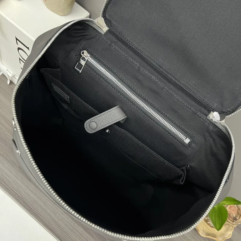LOEWE Dark Gray Leather Backpack - Image 8