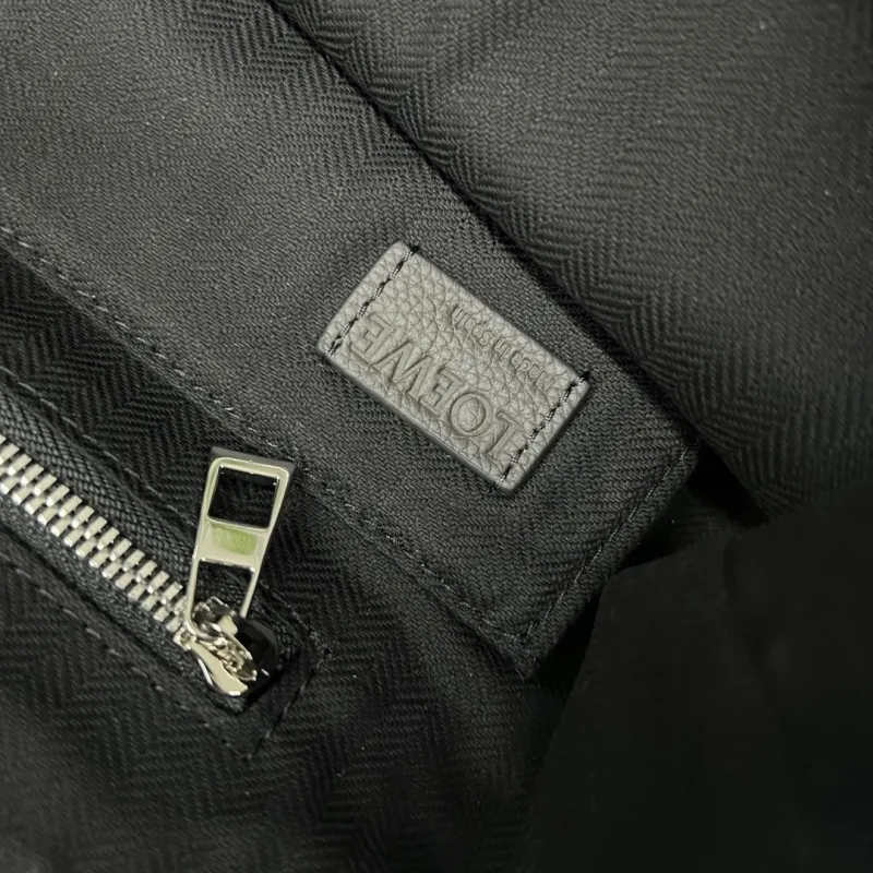 LOEWE Dark Gray Leather Backpack - Image 9