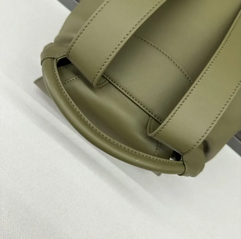 LOEWE Olive Green Leather Backpack - Image 6